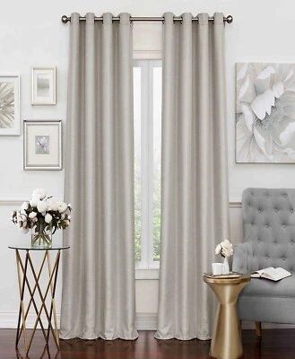 Eclipse Luxor Thermalayer Blackout 52” X 108” Panel Curtain Silver NEW $143 Foto 1 de 4