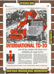 Metal Sign - 1957 International TD-20 Crawler- 10x14 inches - Picture 1 of 1
