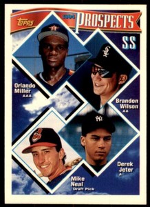 1994 Topps Orlando Miller/Brandon Wilson/Derek Jeter/Mike Neal A Baseball Card