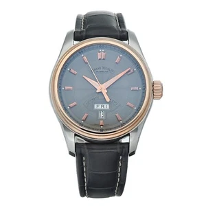 Armand Nicolet 9640-A-56746 43 mm 18k Rose Gold/Steel Leather Auto Men's Watch - Picture 1 of 5