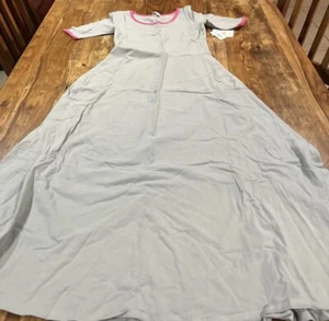 Vestido LuLaRoe L Ana Largo Maxi Primavera Verano Sólido Grande Gris Rosa #872 - Imagen 1 de 4