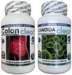Colon Candida Cleanse Digestive Bowel Gut Health Intestinal Detox Yeast Cleanser - Picture 1 of 24