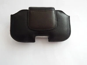 Hama 103471 Mobile Phone Holster  - Black Real Leather Business Line 4G E71 E72 - Picture 1 of 3