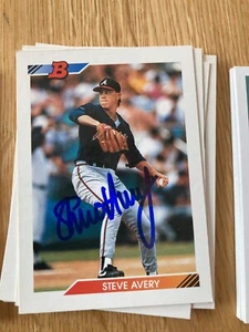 Braves Steve Avery signed 1992 Bowman Card - Picture 1 of 3