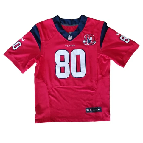 Nike Texans Andre Johnson 80 Mens On Field Jersey Size 48 10 Yr 2002 2012 Rare Cover