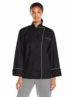 Uncommon Threads Women's Murano Executive Coat, Black/White Piping, 2XL - Image 1 of 2