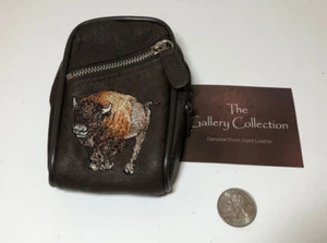 Top grain leather phone Wallet /Coin purse 5 x 3 - Picture 1 of 4