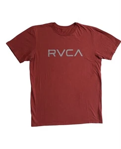 ⭐⭐⭐ RVCA Logo Red T-Shirt Men's Medium, Vintage Wash, by PM Tenore ⭐⭐⭐ - Picture 1 of 7
