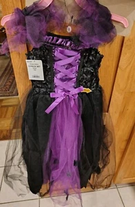 Purple Glitter Witch Sorceress Medieval Fancy Dress Fairy Costume Small 6 6x C1 - Picture 1 of 6