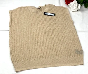 Worthington Fiji Sand Pull Over Sweater Vest NWT Women's Size L - Afbeelding 1 van 8