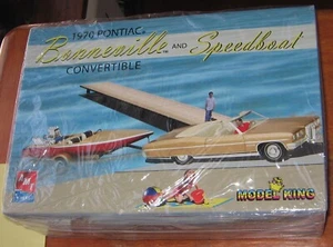 AMT Model King 1970 Pontiac Bonneville & kit motoscafo #21574P non costruito in scatola 70 - Foto 1 di 7