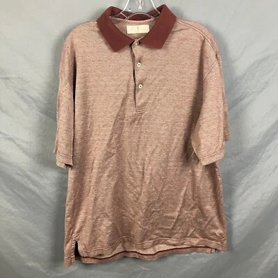 Harry Vardon Shirt Mens L Light Maroon Short Sleeve Golf Polo Mercerized Cotton - Image 1 of 4
