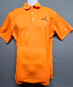 Nike Polo Golf Shirt Large Orange Mionetto Logo Embroidered Short Sleeve - Picture 1 of 12