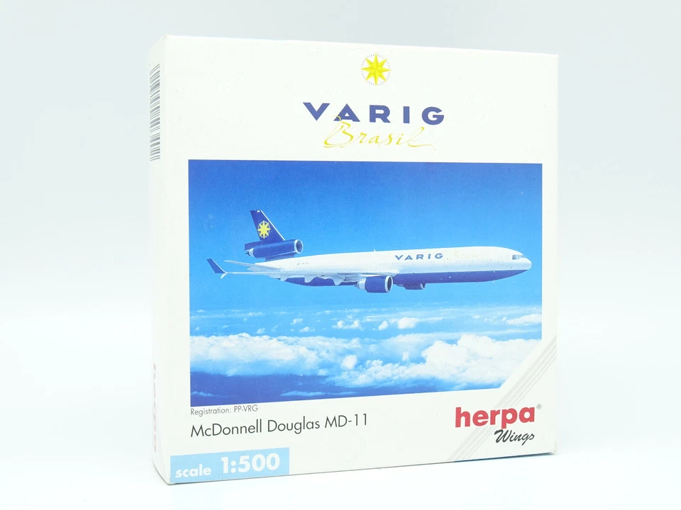 Herpa Aereo Airlines 1/500 - McDonnell Douglas MD-11 VARIG BRASILE - Immagine 1 di 1