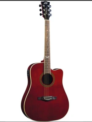 EKO NXT D 100 CW E “See Through Red” Electrified Acoustic Guitar Dreadnought - Image 1 of 2