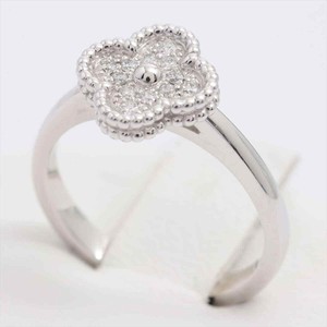 Van Cleef & Arpels Sweet Alhambra Diamond Ring 750 (WG) 3.1g 47