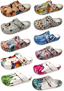 Coole Damen EVA Clogs mit Schnalle Badeschuhe Pantoletten Schuhe Praxis 36-42 - Bild 1 von 29