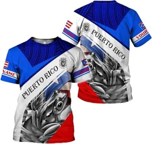 Custom Puerto Rico Flag Shirt Boricua Puerto Rican Shirts Puerto Rican Pride Tee - Picture 1 of 7