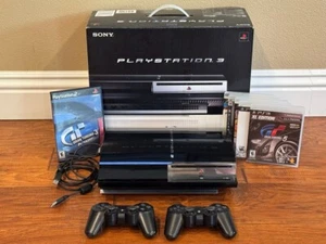 SONY PLAYSTATION 3 PS3 CECHA01 FAT Backwards Compatible 60GB - COMPLETE IN BOX - Picture 1 of 3