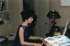 #Z55 - a Vintage 35mm Slide Photo- Woman at Piano - 1963