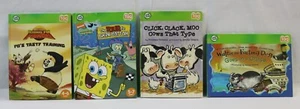 Lot 4 Leapfrog Tag Reader Books Click Clack Moo,Kung Fu Panda, Spongebob, Walter - Picture 1 of 11
