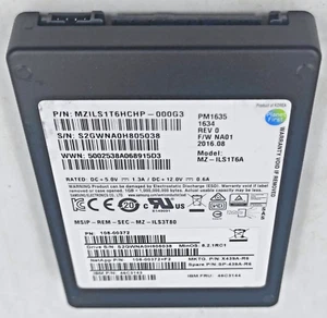 SSD SAMSUNG MZ-ILS1T6A PM1635 NETAPP 108-00372 15mm 2.5" SAS état solide 1,6 To - Photo 1/4