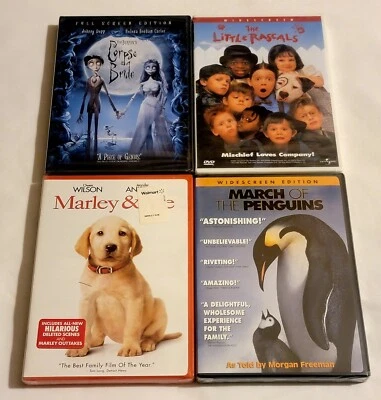 Corpse Bride, Marley & Me, March Of The Penguins & Little Rascals DVD NEW SEALED - Image 1 of 4