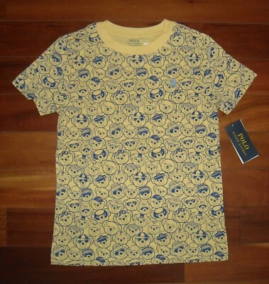 NWT Boy's Polo Ralph Lauren " Polo Bear"  T- Shirt Size 7 Color Yellow $50 - Image 1 of 4