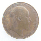 Rare Mint Error No Date King Edward VII Penny Coin Great Britain
