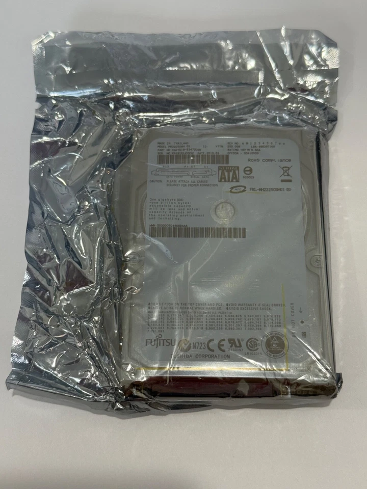 NEW!!! Fujitsu MHZ2250BH G1 250G SATA 2.5" CA07018-B34700SN Hard Drive - Image 1 of 2