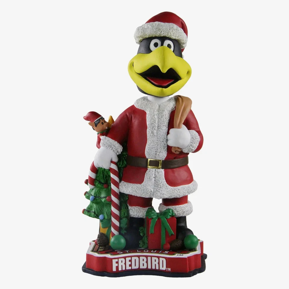 Fredbird St. Louis Cardinals December Bobble of the Month Santa Claus Bobblehead - Image 1 of 1