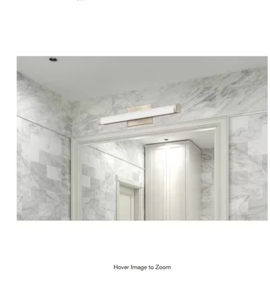 Lithonia Lighting Contractor Select 18 vatios 24 pulgadas 1 luz LED de níquel cepillado #4 Foto 1 de 3