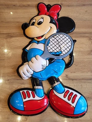 Minnie Maus Tennis Wanddeko Figur Bild Rarität Vintage Minnie Mouse Micky Maus - Bild 1 von 4
