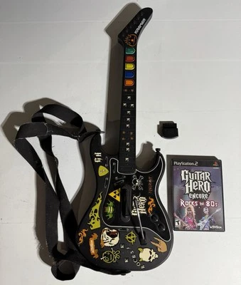 PS2 Guitar Hero Red Octane Kramer Striker Wireless Guitar With Dongle - W/strap - Image 1 of 4