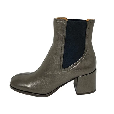Auth CHIE MIHARA - Dark Gray Leather Women's Boots - Image 1 of 4