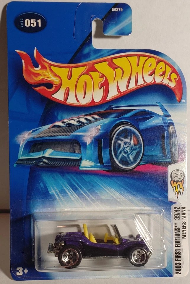 Hot Wheels 2003 primeras ediciones #51 púrpura metálico Meyers Manx Foto 1 de 2