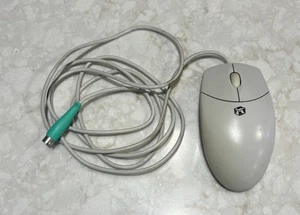 Logitech Wired Mechanical Ball Wheel Mouse M-S69 White Gray VNTG USED FAST SHIP - Picture 1 of 7