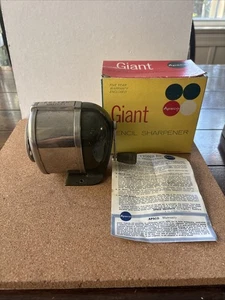 Vintage Boston Modell KS manueller Bleistiftspitzer drehbar 8 Loch Stahl USA - Bild 1 von 6