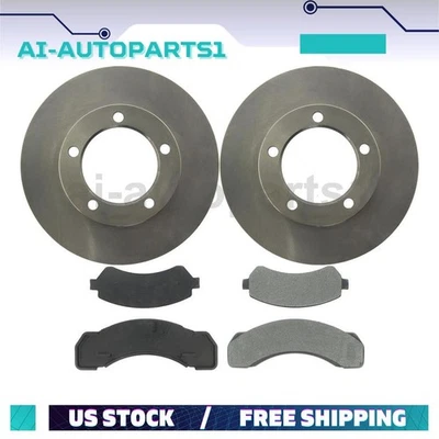 Pastilhas de freio dianteiras + kit de rotores de freio para 1997 1998 1999 Chevrolet P30 - Imagem 1 de 4