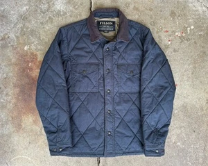 Vintage 00s Filson Co. Quilted Puffer Insulating Button Snap Outerwear Jacket M - Picture 1 of 6