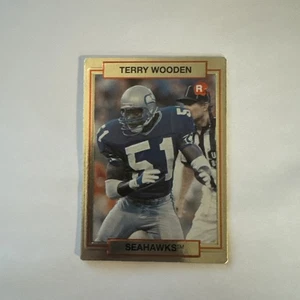 1990 HI-PRO Marketing NFL Terry Wooden Seattle Seahawks Card #40 - Picture 1 of 2