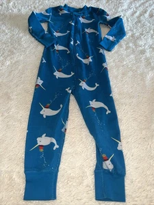 Hanna Andersson Whale Blue 85cm 2T Zipper Sleeper Organic - Bild 1 von 2