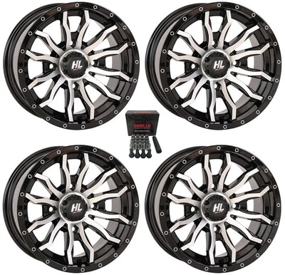 High Lifter by STI HL21 14" Wheels Machined Kawasaki Teryx Mule - Image 1 of 3