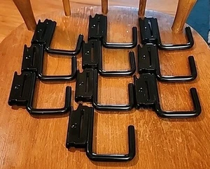 10 Pack Etrack J Hooks with Spring.  Black - Picture 1 of 2
