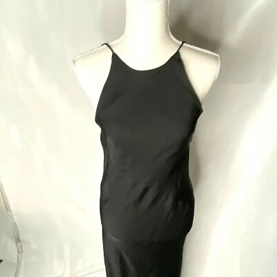 Silence + Noise Maxi Dress Black Spaghetti Strap Lined Flowy NWT Size S Women - Image 1 of 4