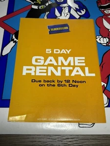blockbuster 5 day game rental insert - Picture 1 of 2
