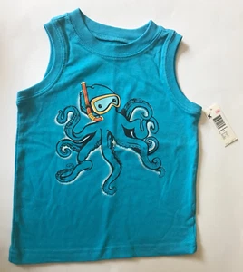 NEW Wonder Kids Toddler Boys 3T Scuba Mask Diver Octopus Tank Top Shirt - Picture 1 of 2