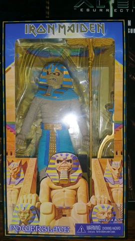 NECA Iron Maiden Powerslave Pharaoh Eddie 8” Clothed Action Figure RARE Cover