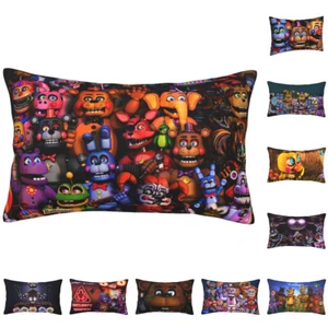 Five Nights at Freddy's Game Velvet Pillowcase Bed Soft Pillow Cover Zip 3 Sizes - Picture 1 of 23