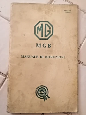 MG MG-B MGB MG B 1963 manuale istruzioni uso e manutenzione originale ITALIANO Foto 1 de 4